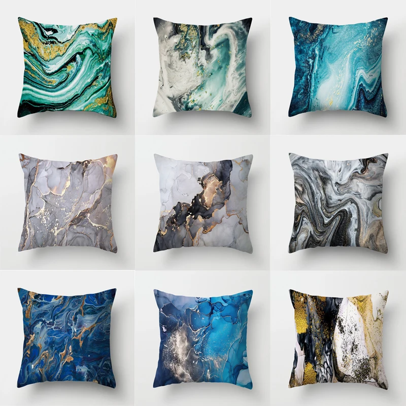 

Pillowcase Quicksand Gold Foil Line Print Cushion Cover Luxury Pillowcase Home Decor Polyester Pillowcase Luxury Pillow DIY