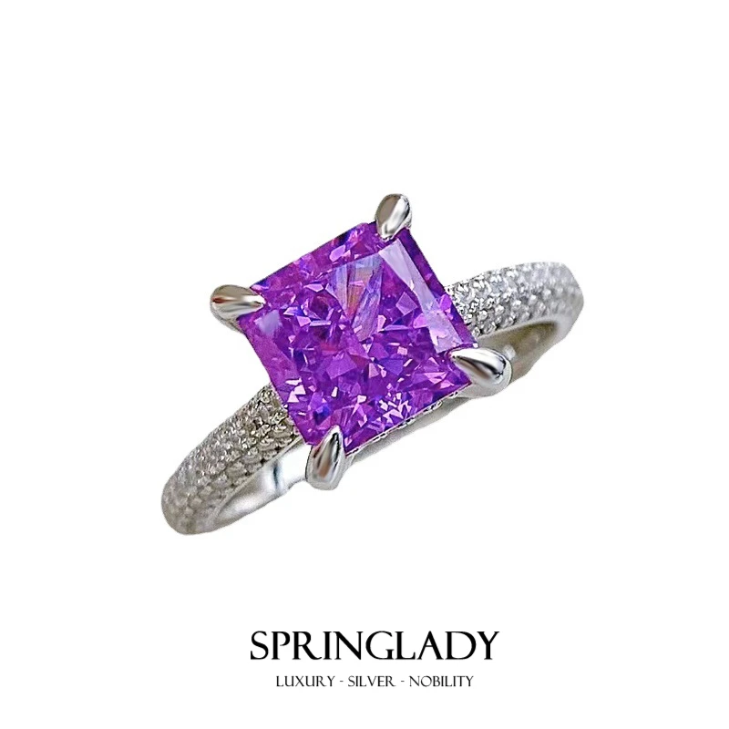 

Женское кольцо из серебра 925 пробы с бриллиантами 8 мм