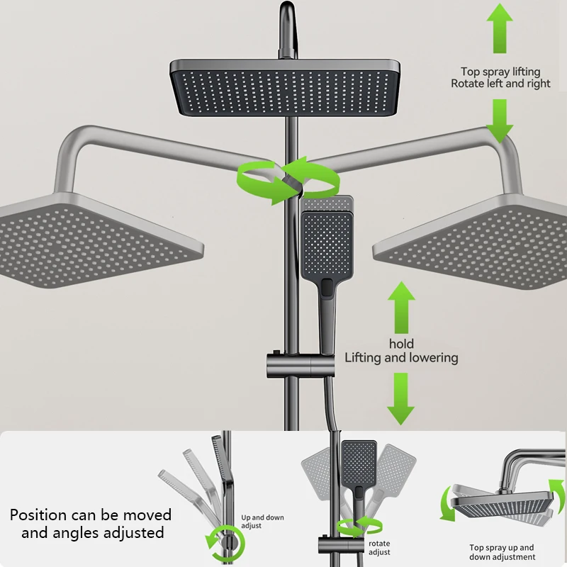 Душевой смеситель для ванной комнаты с цифровым дисплеем