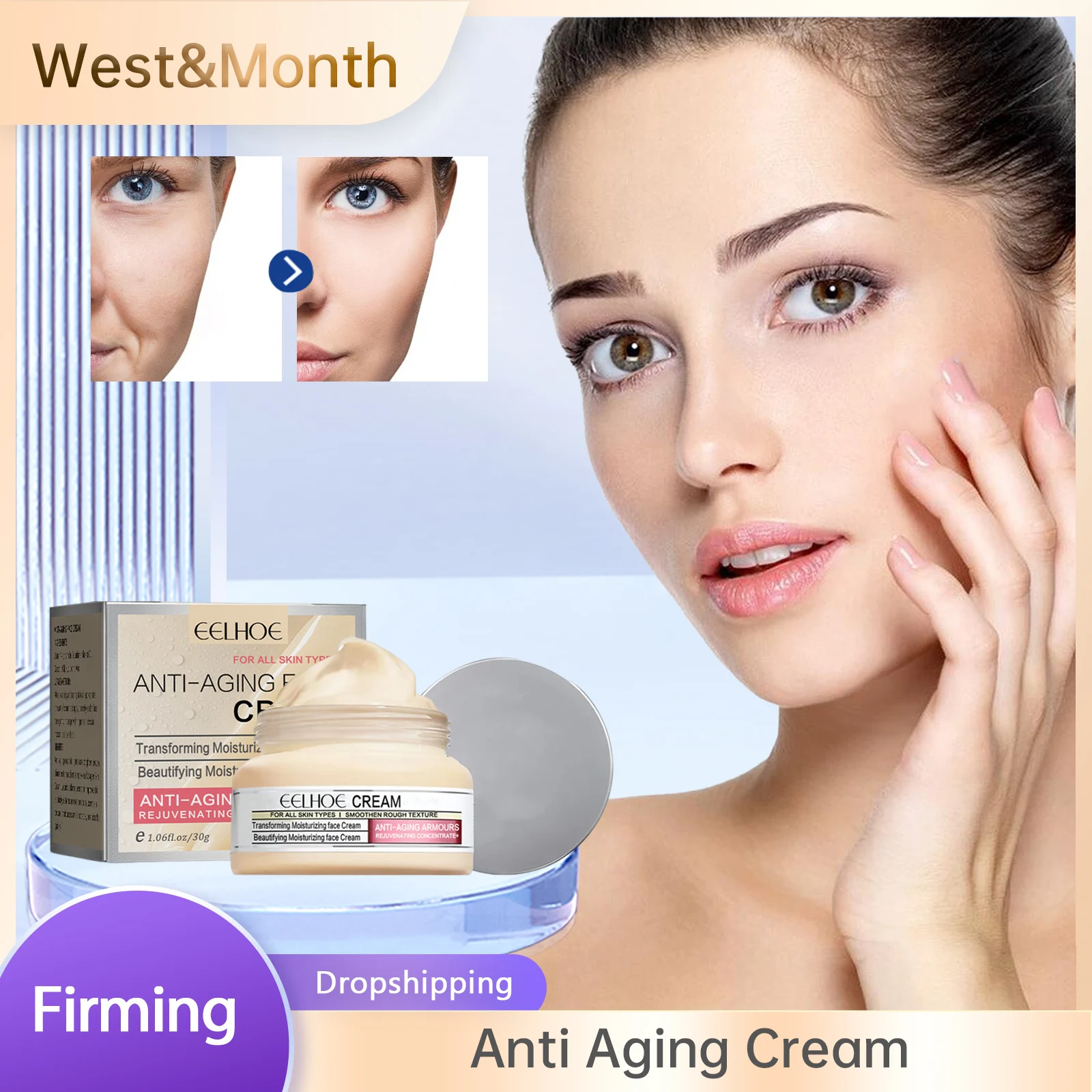 

Wrinkle Remover Cream Lifting Firming Remove Eye Fine Lines Nourishing Tighten Brightening Improve Dull Dryness Anti Aging Cream