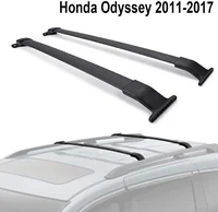 2Pcs Fits for Honda Odyssey 2011-2017 Aluminum Cross Bars Crossbar Roof Rail Roof Rack Black