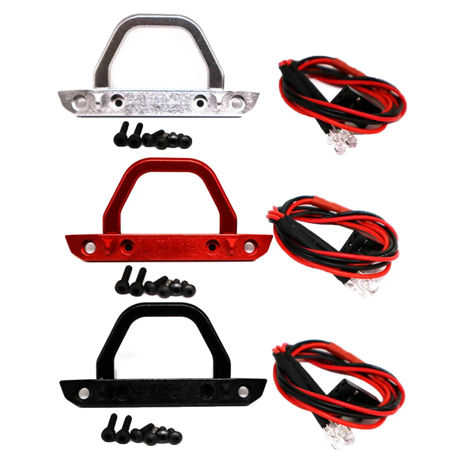 

Передний бампер в масштабе 1:24 светодиодный ными лампами для Axial SCX24 90081 Crawler Car DIY