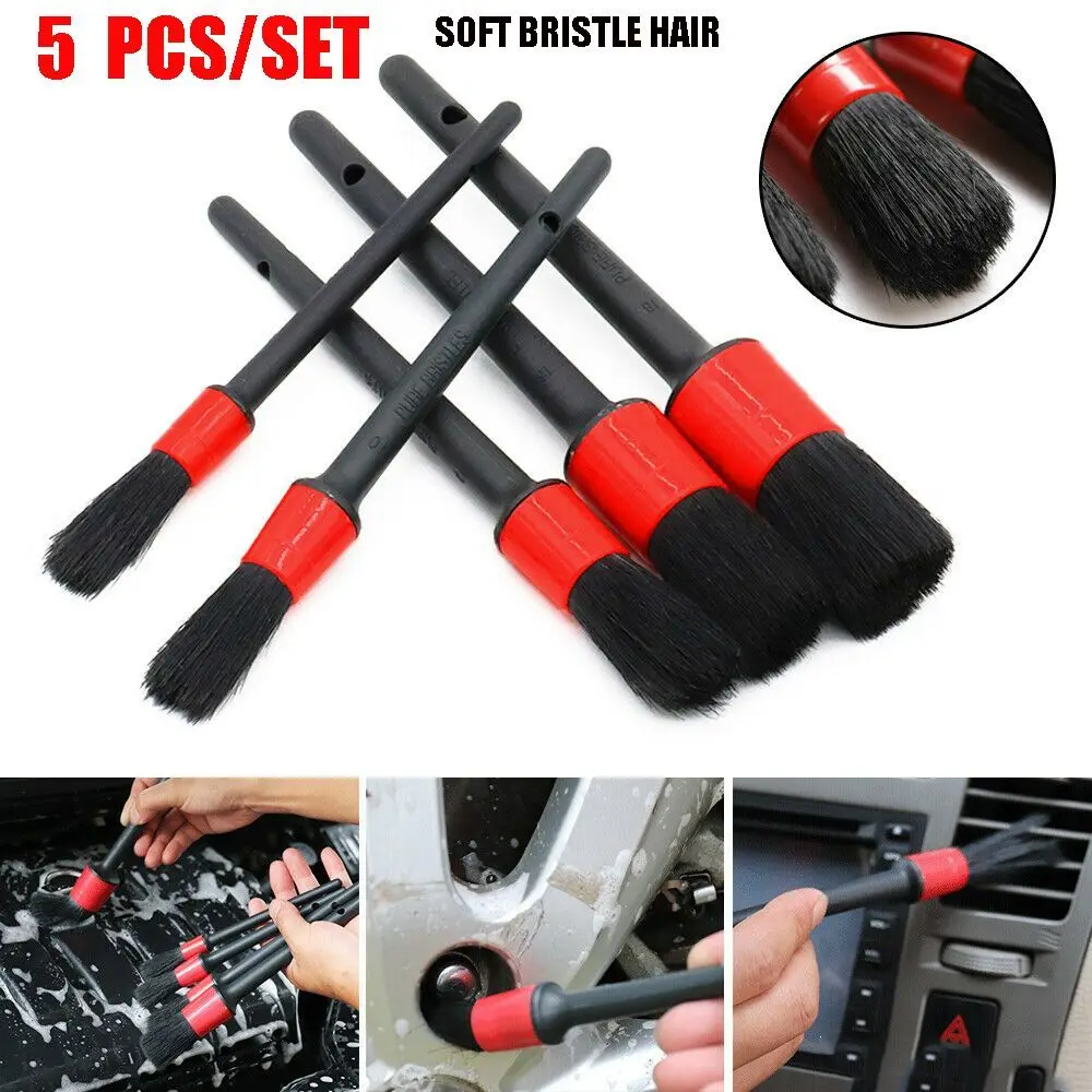 

tools Soft Texture Automotive Detailing Car Brush Set Wheels Engine Emblems Dirt Dust Clean Brush Car Detailing Set