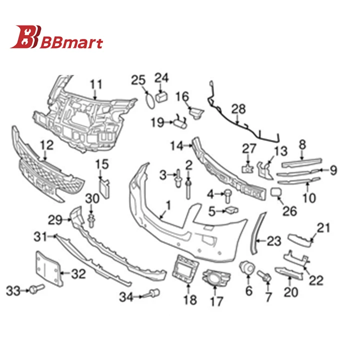Автозапчасти BBmart крышка переднего бампера 1648803340 для Mercedes Benz M-CLASS W164 ML320 2009 OE 164 880 33