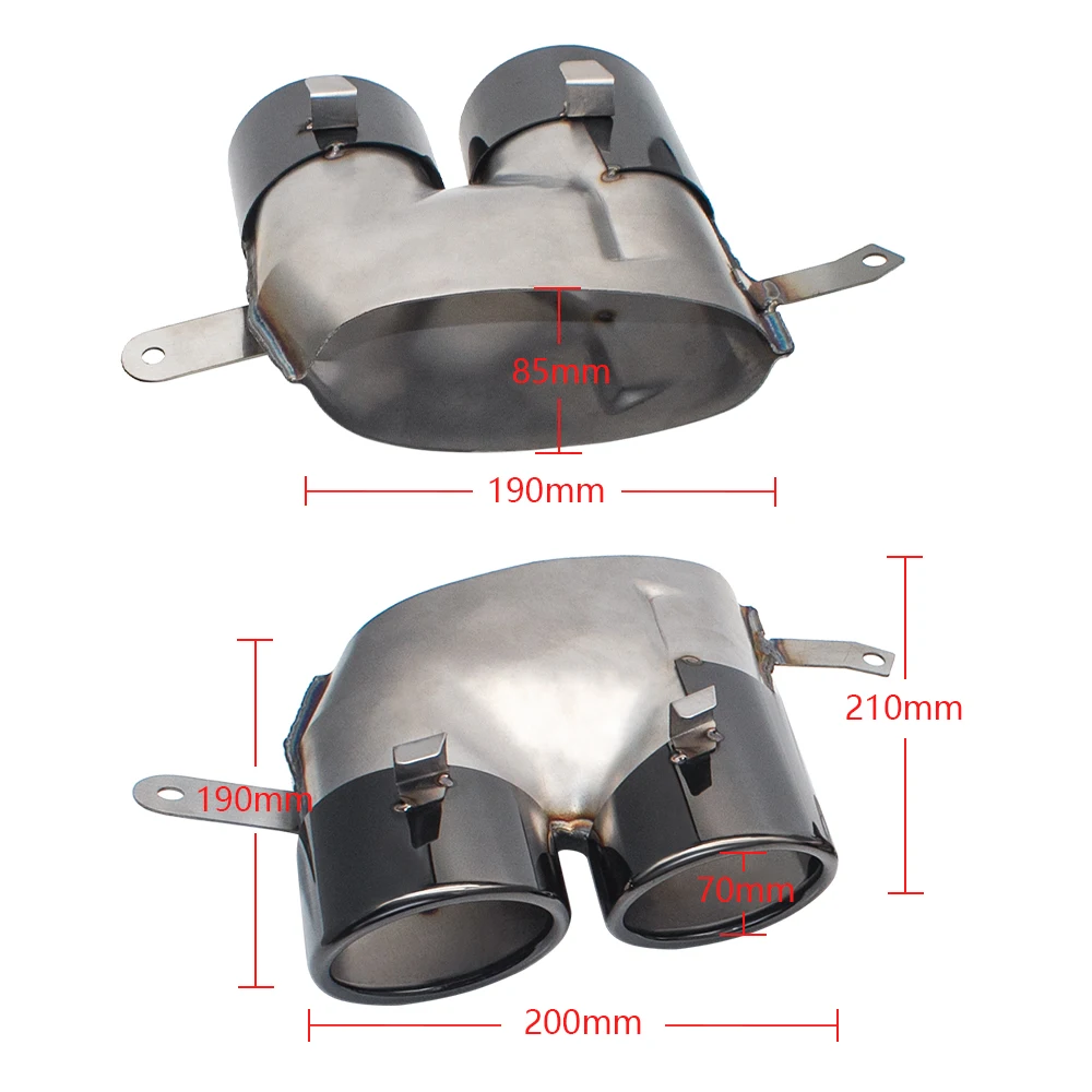 Выхлопная труба для автомобиля 4 выхода из нержавеющей стали Audi A6 A7 S 2016-2018 линия