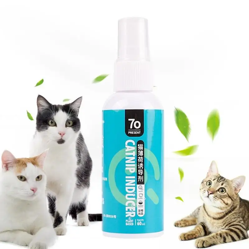 

60ml Cat Catnip Spray Pet Training Toy Organic Natural Healthy Kitten Cat Mint Funny Scratching Toy Drop Shipping