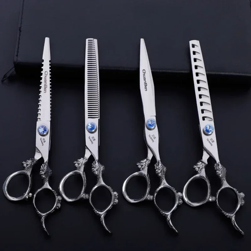

Chuanben Barber Scissors Professional Hairdressing Scissors Set Pet Hair Trimming Tool 7-inch Scissors