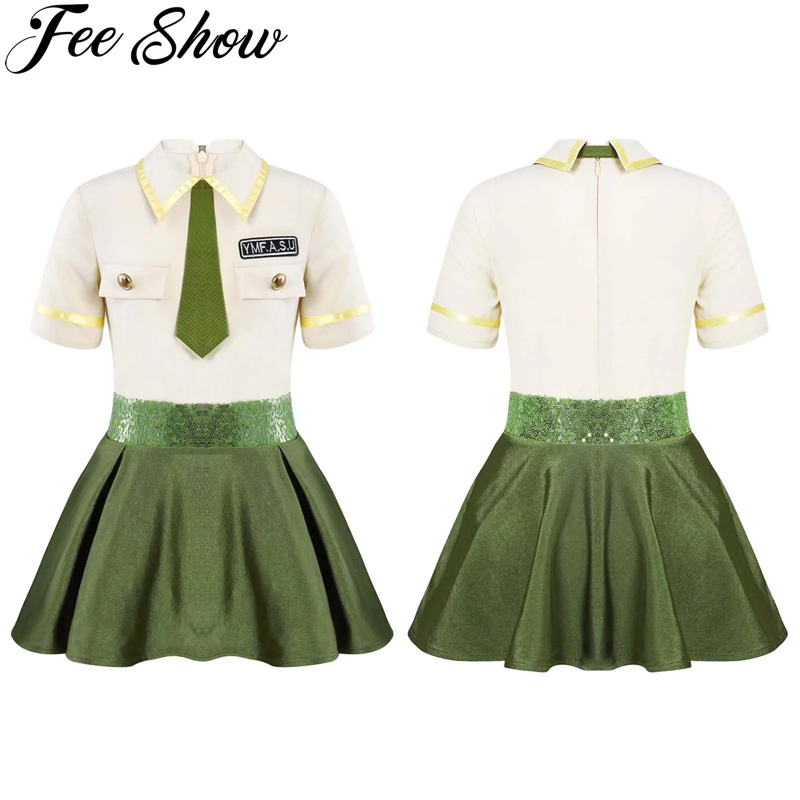 

Детский плиссированный комбинезон с коротким рукавом, на Возраст 4-14 лет