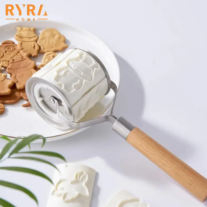 

32 шт. формы с узорами, формочки для печенья, колесный ролик, антипригарная скалка для теста, Рождественская форма для печенья, кухонные инстр...