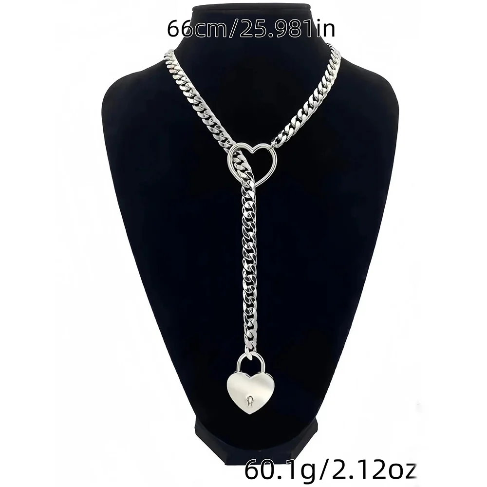 Ожерелье унисекс в стиле хип-хоп серебристого цвета 1 шт.