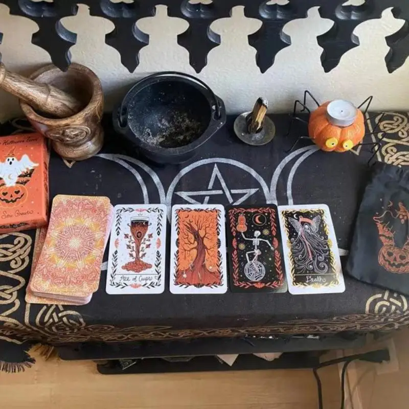 

new Tarot deck oracles cards mysterious divination green witch tarot cards for women girls cards game board game