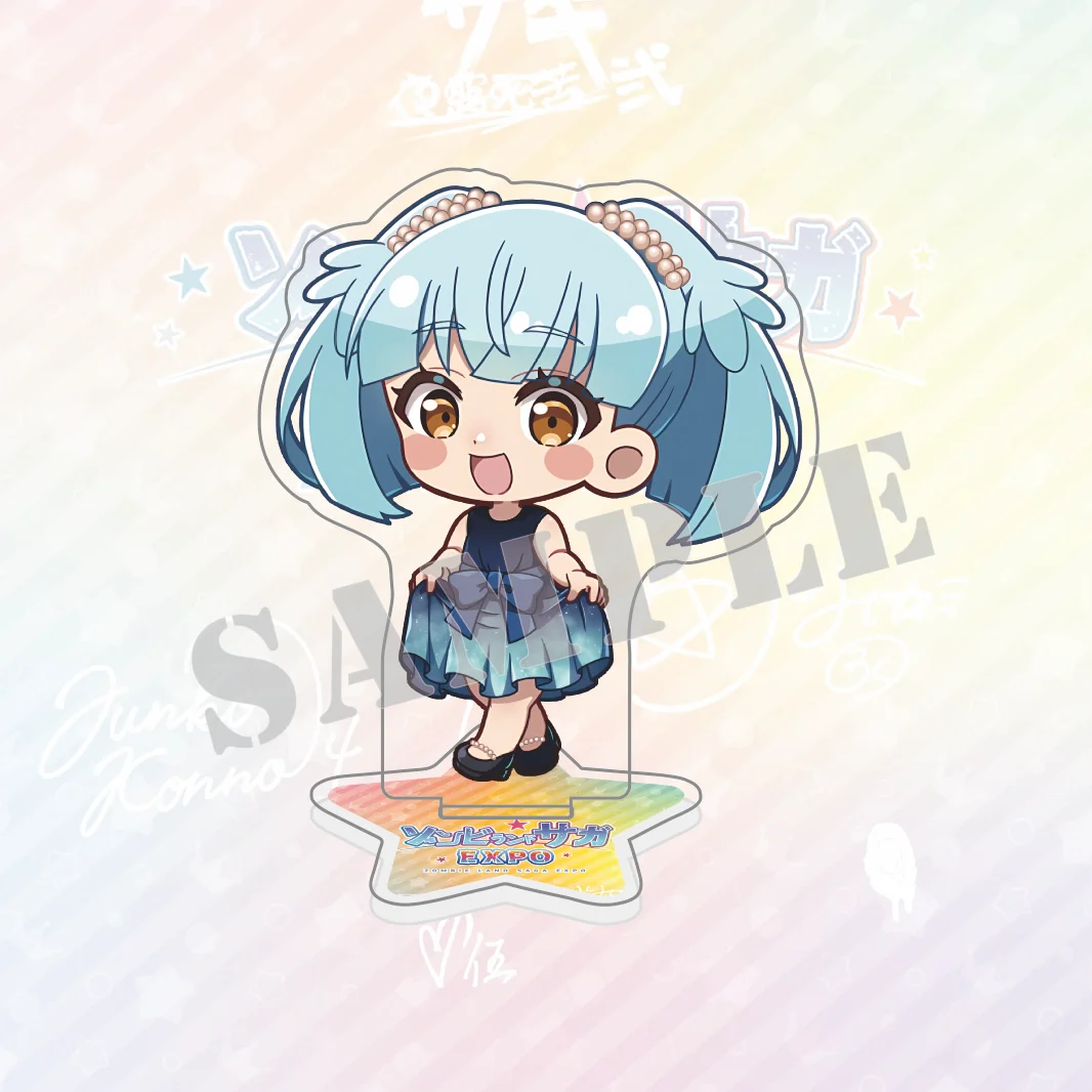Фото Акриловая фигурка-стенд по аниме Zombie Land Saga: Starry Dress Chibi, настольная подставка, коллекционный брелок с девушкой Франчучу №4