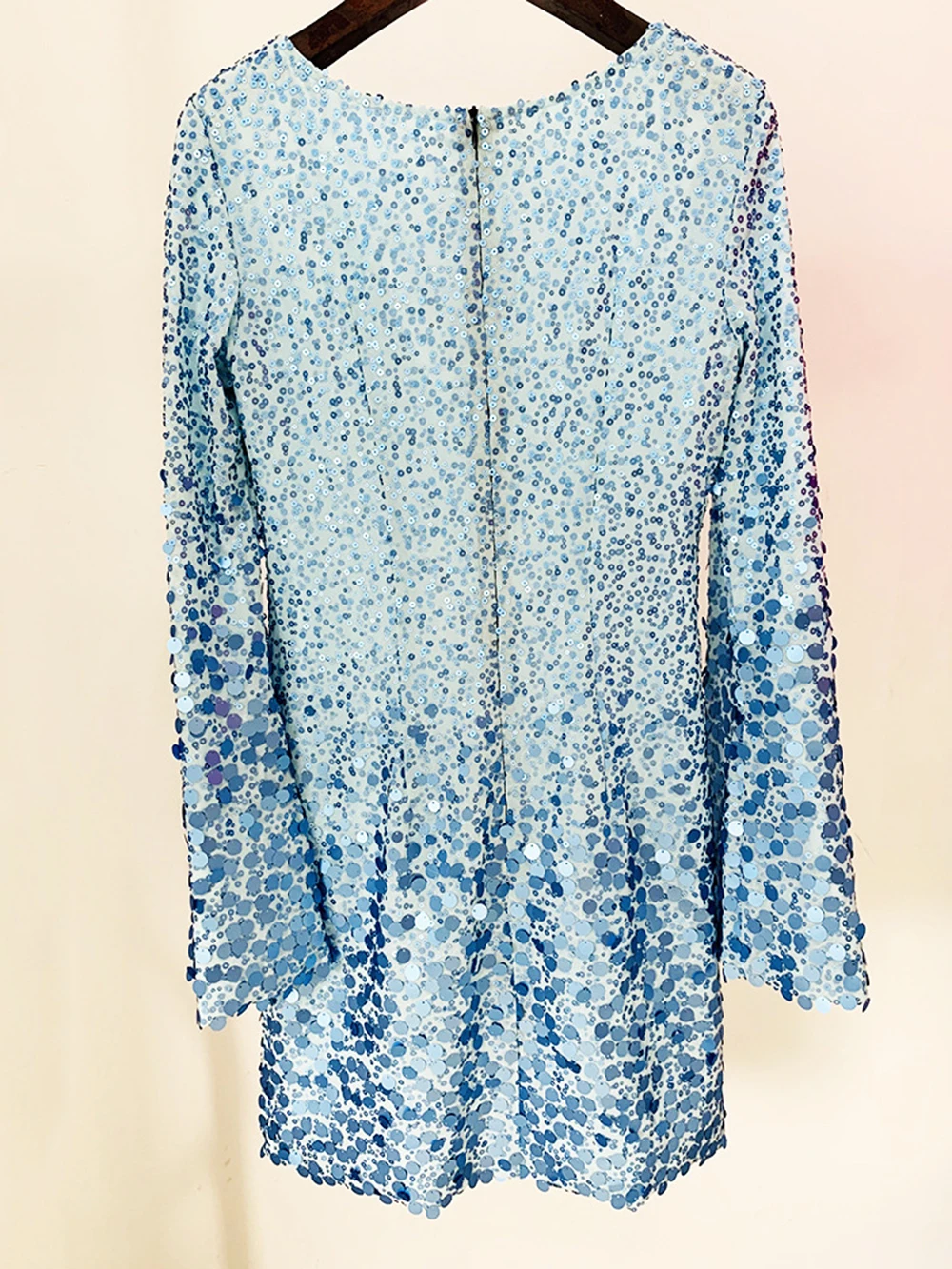 Модное 2024 небесно-голубое сексуальное платье с блестками женское элегантное