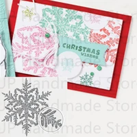 snowflake clear stamps and dies 2022 new arrivals christmas for scrapbooking decoration stencils embossing handmade templates