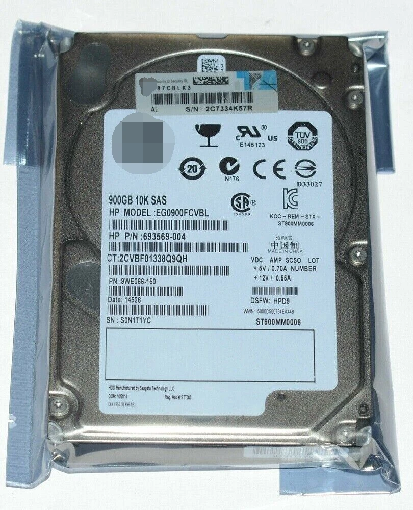 

FOR NEW HP QR478A 665749-001 900GB SAS 6G 10K SFF 2.5 IN M6625 HDD Hard Drive