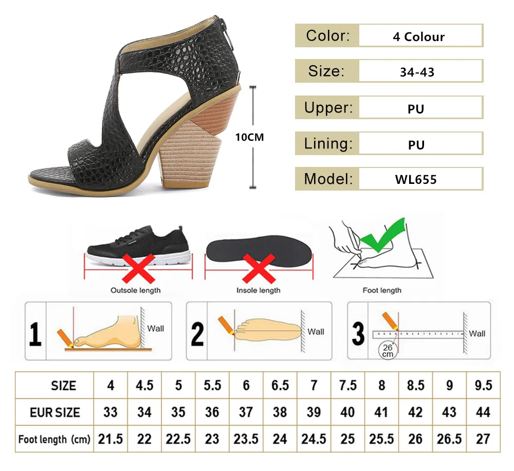 Women Summer Sandals High Heels Wedges Shoes Ladies Vintage PU Leather Plus Size Gladiator Sandalias Mujer Sapato Feminino