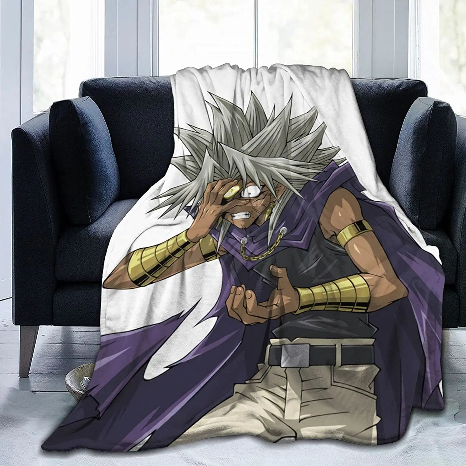 

Marik Ishtar Fluffy Soft and Comfortable Blanket, Anime Warm Embrace of Sympathy