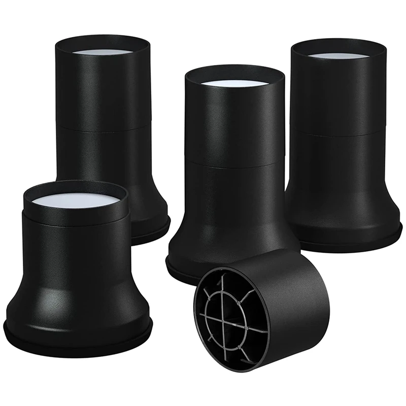 

SEWS-6Inch Bed Risers Stackable Heavy Duty Round Furniture Riser Height Adjustable For Sofa Couch Chair And Table, Set Of 4
