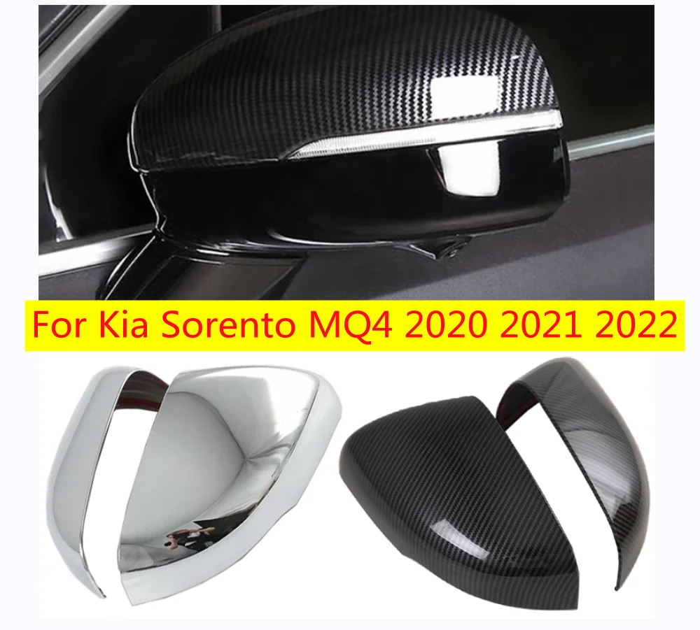 

For Kia Sorento MQ4 2021 2022 Accessories Rearview Mirror Case Protector Housing Cap Cover Trim Rearview Mirror Stripes