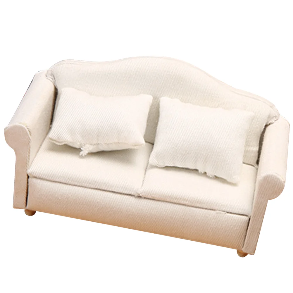 

House Mini Decoration Reclining Miniature Dolls Sofa Miniature Sofa Model Dolls Small Photo Prop Delicate Practical