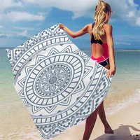 mandala ethnic style seaside sunscreen shawl beach towel for adults women quick drying microfiber luxury beach towels pareo 2022