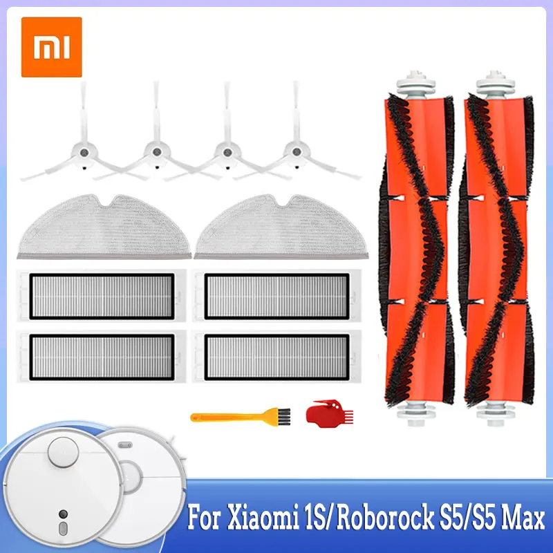 

Hepa Filter Main Side Brush For Xiaomi 1S Roborock S5 E5 S51 S55 S50 Max Spare Parts Mijia Mi Robot Vacuum Cleaner Accessories