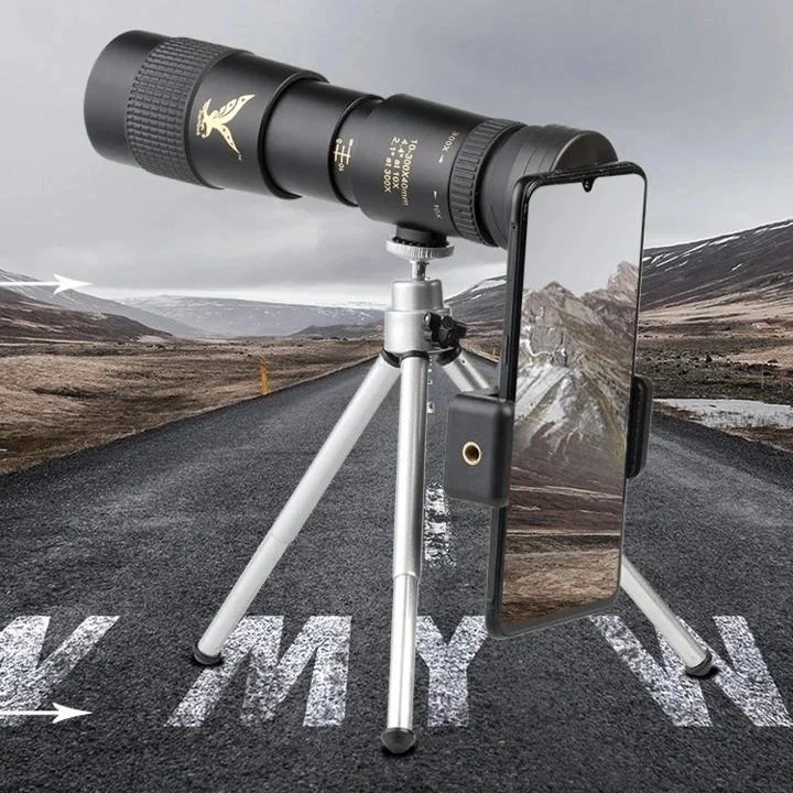 

Монокулярный телескоп 4K 10-300x40 мм с супер телеобъективом и зумом, водонепроницаемый телескоп с защитой глаз и высоким коэффициентом пропускания, подходит для телефона