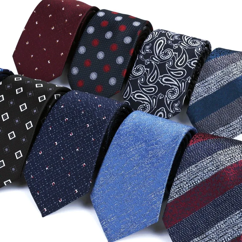 

Мужские галстуки, синий галстук в горошек, полосатый, Цветочный, 7 см, жаккардовый, женская повседневная одежда, галстук, свадебный подарок, мужские галстуки