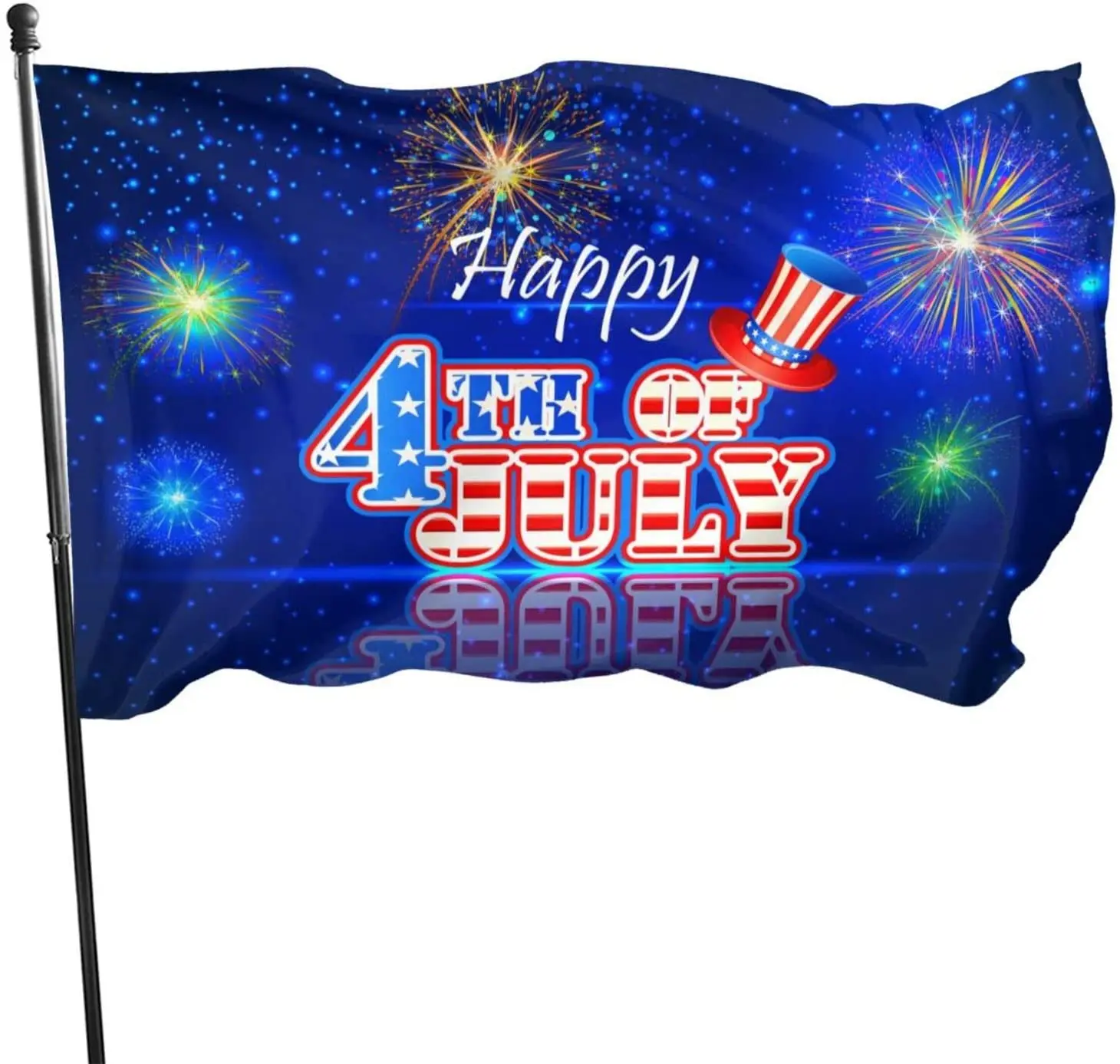 

Independence Day 4th of July Patriotic Flag Outdoor Decorative Banner Outside Hanging Standard Flag for Yard Garden Holiday