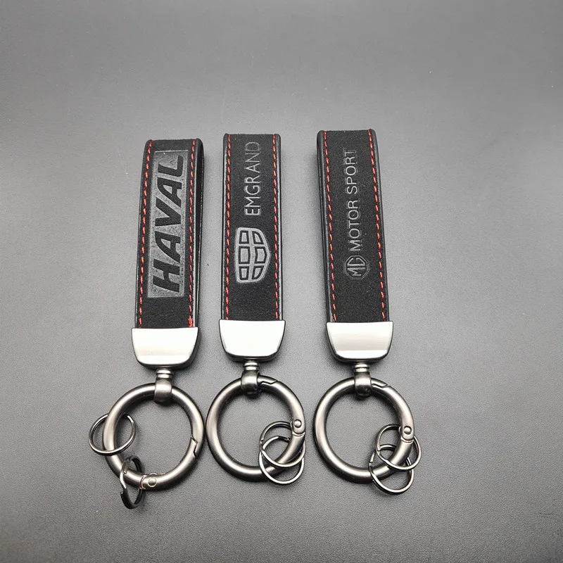 Автомобильный брелок замшевый кожаный для ключей Стайлинг Peugeot 206 207 208 306 307 308 508 106