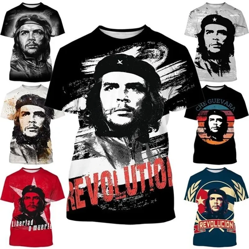 Модная футболка Che Guevara с 3D принтом Летние повседневные топы для мужчин и женщин