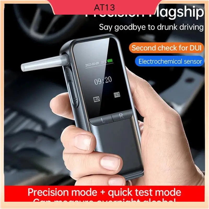

AT13 C02 Прецизионный двухрежимный цифровой тестер алкоголя в выдыхаемом воздухе Точный жидкокристаллический дисплей Портативный анализатор алкоголя в выдыхаемом воздухе