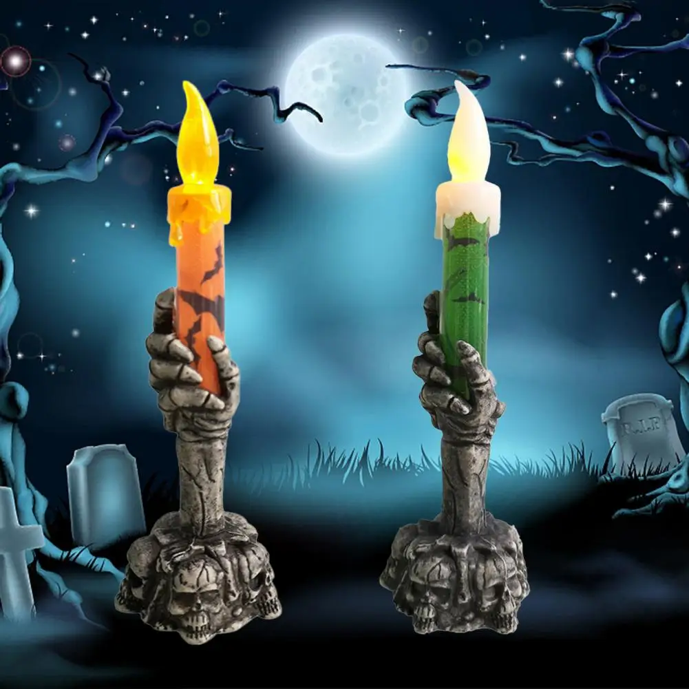

Декоративный светящийся орнамент, реалистичный реквизит, Хэллоуин, свечи, Хэллоуин, скелет, ручная лампа, ужас, свечи