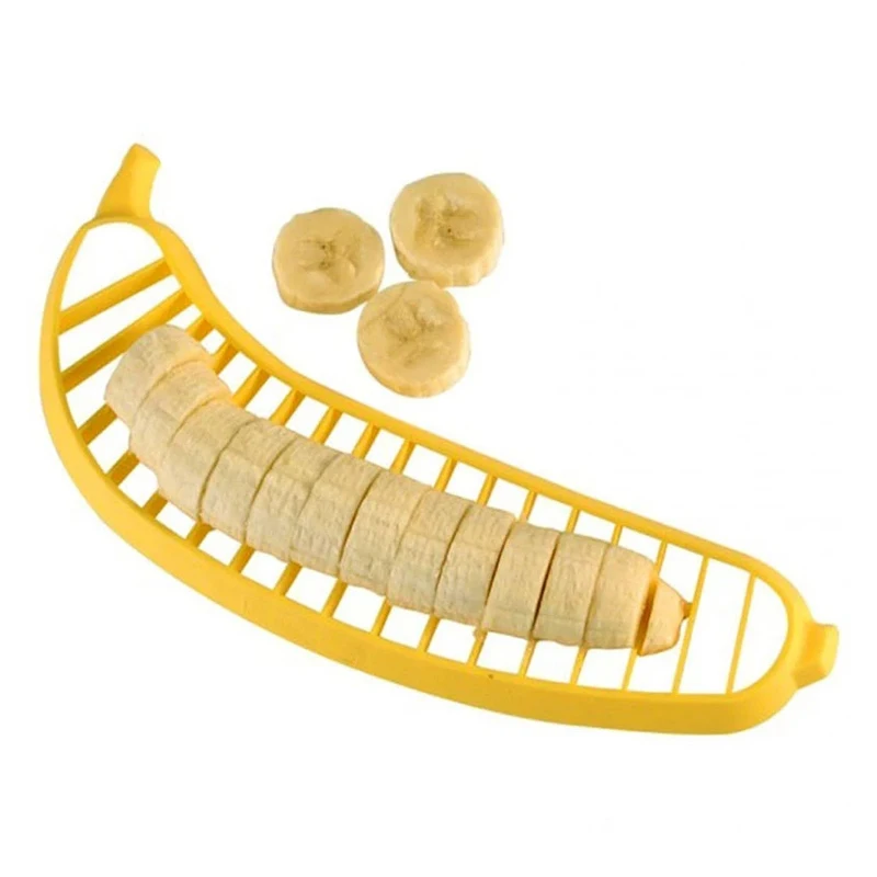 

Kitchen Gadgets Plastic Banana Ham Slicer Cutter Chopper Fruit Vegetable Tools Salad Maker Cooking Shredders Cutting Accessories