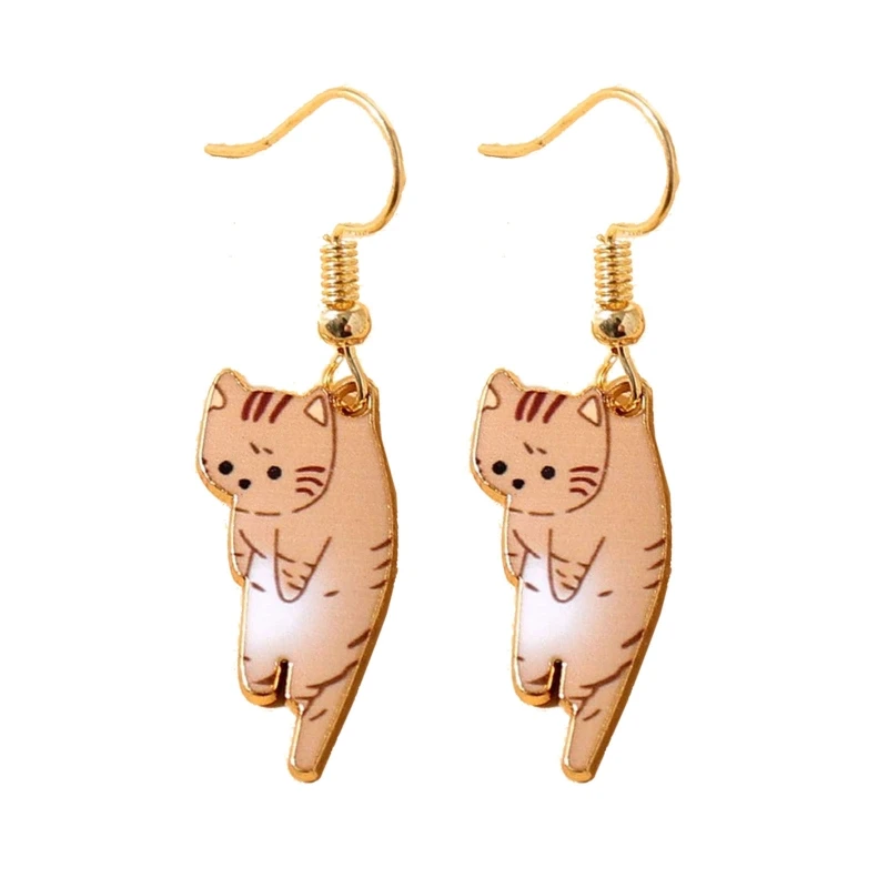 

Fashion Lovely Earrings for Women Girl Cute Kitten Earrings Unique Drop Dangle Animal Jewelry For Women Girls