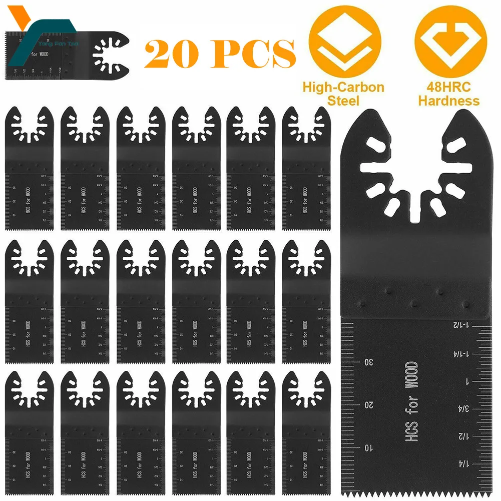 20Pcs Oscillating Multifunctional Saw Blade Multi Tool Cutting For Dewalt Fein Multimaster Makita Ridgid Black&Decker Bosch Worx