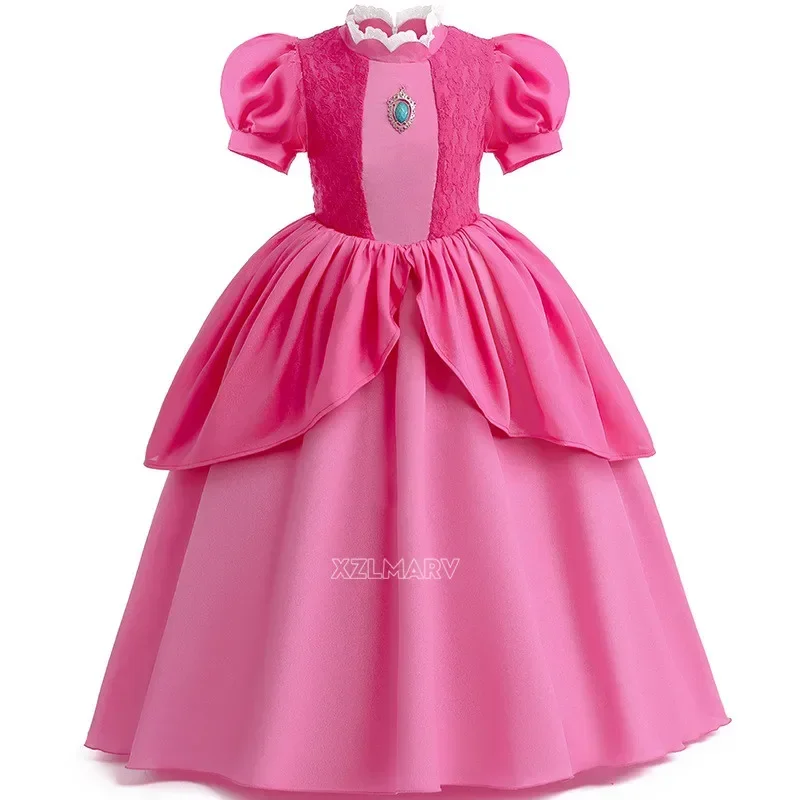 Персиковый костюм принцессы для девочек карнавальный выступлений персиковая