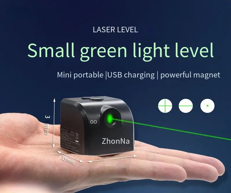 

Strong Red Light Portable USB Direct Charging Mini Level Micro Laser Cross Infrared Positioner Lazer Level Level Laser