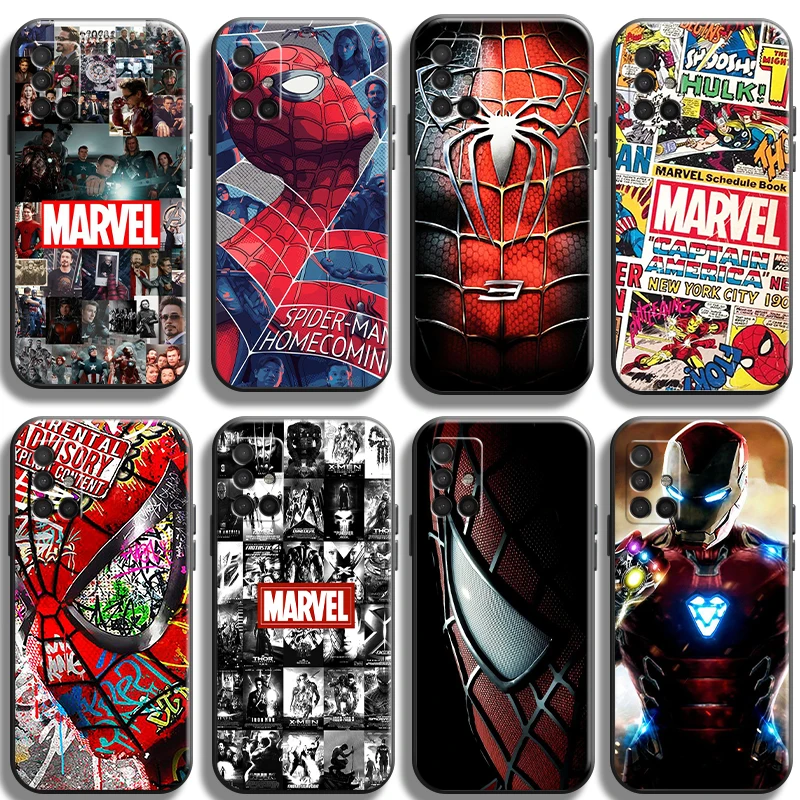 

USA Marvel Comics Phone Cases For Samsung A51 5G A31 A72 A21S A52 A71 A42 5G A20 A21 A22 4G A22 5G A20 A32 5G A11 Protective