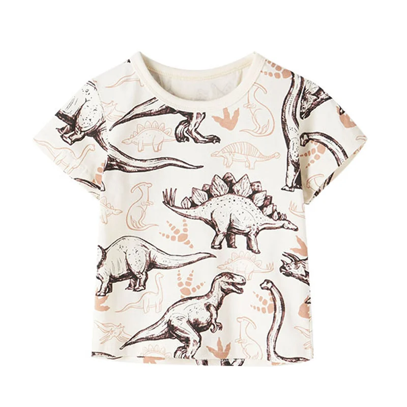 Летняя одежда для маленьких мальчиков Little maven 2022 хлопковая футболка Милая Новая