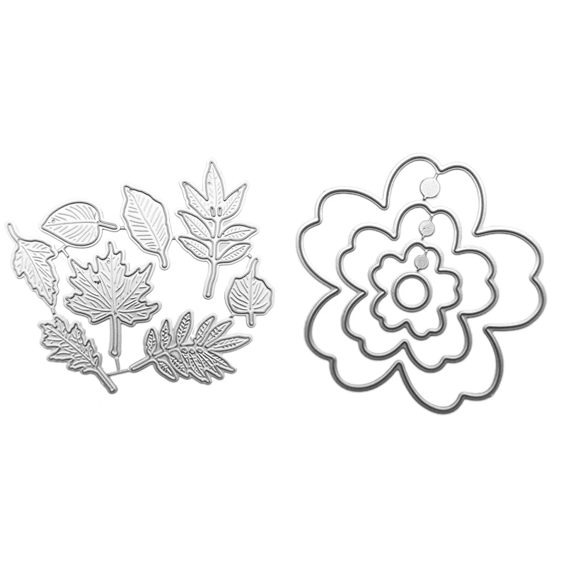 

Flower Embossing Cutting Dies Leaves Die Cuts Stencil for Greeting Card Making DropShip