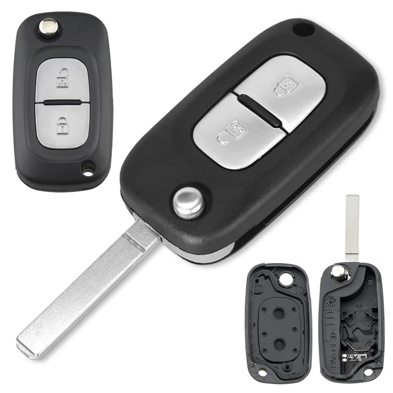 

2 Buttons Flip Folding Remote Car Key Fob Cover Fit for Kangoo Renault Fluence Clio Megane Modus Auto Case Shell Replacement