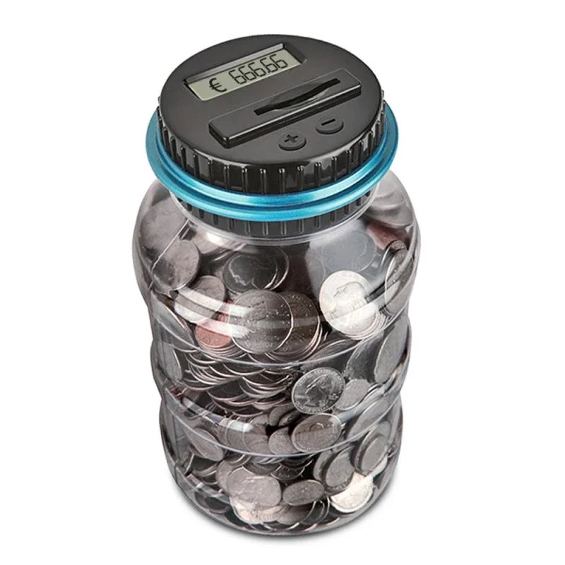 

Home Decor Safe Deposit Box Electronic Digital LCD Counting Coin Money Saving Box Piggy Bank Coins Storage USD EURO Money Box