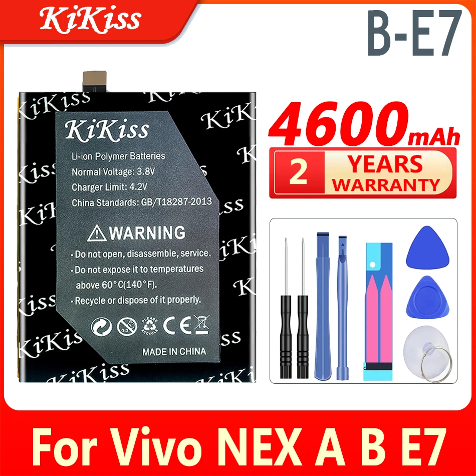 

4600mAh KiKiss Powerful Battery B-E7 BE7 For Vivo NEX A B E7 Mobile Phone Internal Latest Batteries