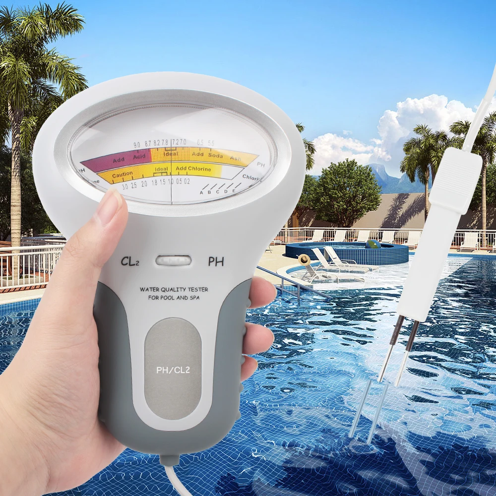 

Chlorine Tester PH Chlorine Meter Water Quality Testing Device PC-102 PH Tester CL2 Measuring For Pool Aquarium 2 in 1