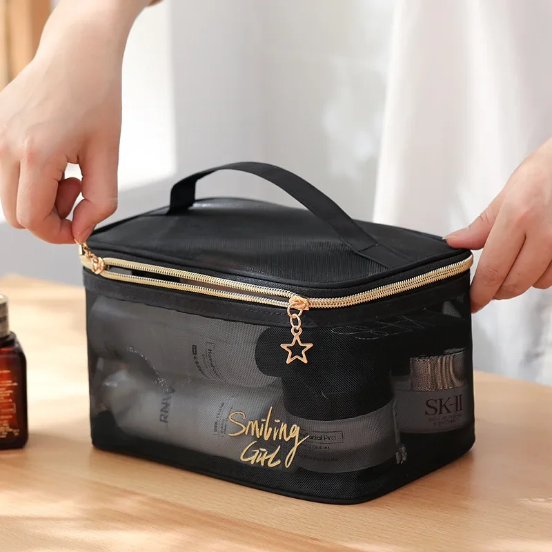 

Women's Cosmetic Bag Transparent Travel Comsetics Brushes Organizer Case Small Large Toiletry Makeup Bag Bolsos De Maquillaje