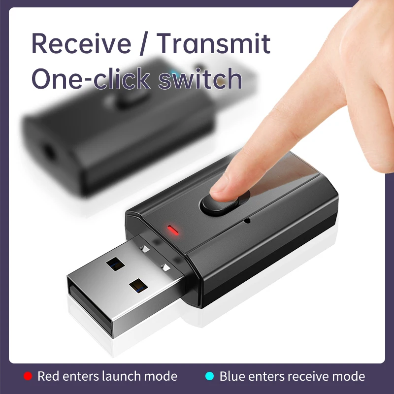 

USB Power AUX Bluetooth Transmitter Receiver Car Wireless Audio Adapter Music Adaptor for TV Auto Home Speakers