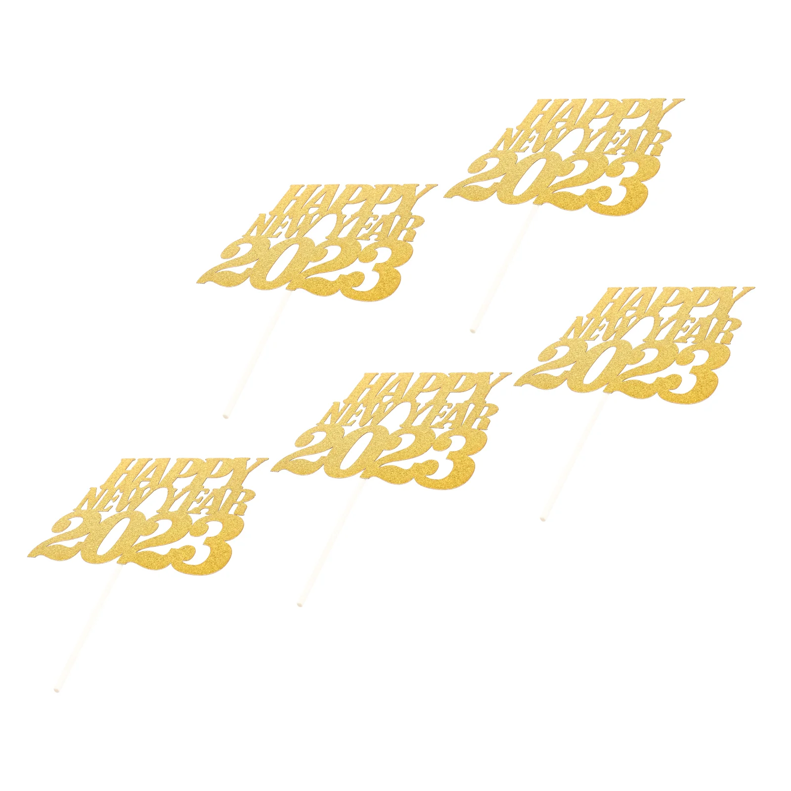 

Cake Picks New Cupcake Year Party Topper Toppers Dessert Supplies Decorations Glitter Salad Cocktail Pick Happy Eve Years Decor