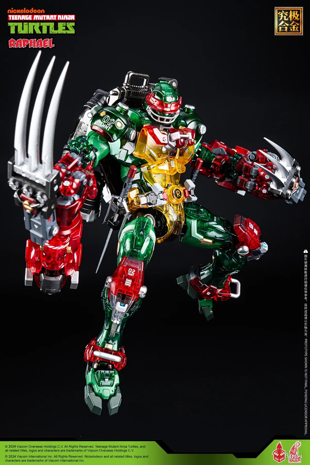 Фото 【UA】 HEATBOYS MechaHeat Series Alloy Mecha TMNT Рафаэль, эксклюзивная серия, фигурка-модель, игрушка, подарок №3