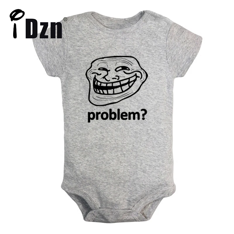 

Комбинезон iDzn детский с коротким рукавом, милая забавная одежда с принтом для мальчиков и девочек, боди для младенцев